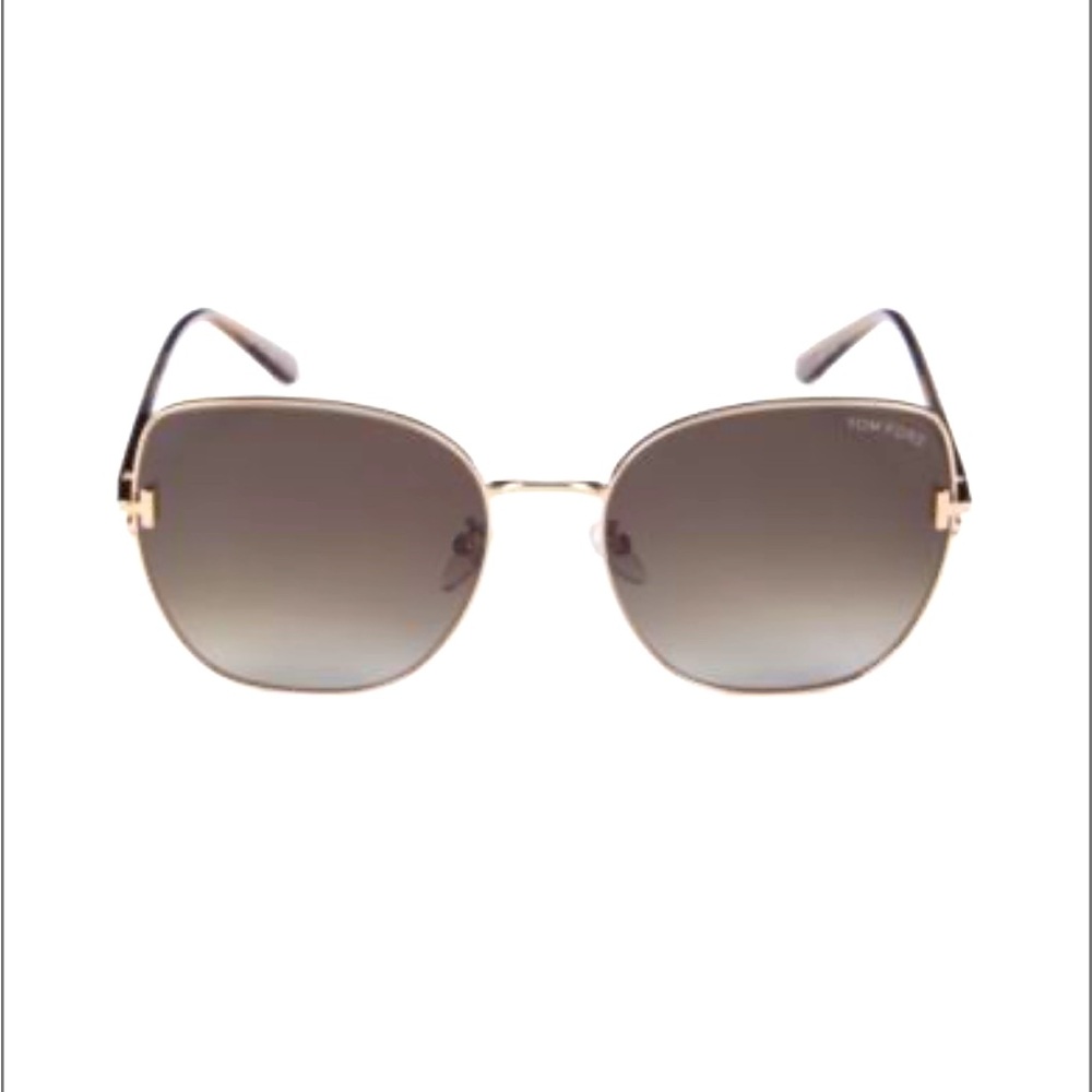 Tom Ford Shiny Rose 61 MM Rectangle Sunglasses with Gradient Lenses FT08895K
